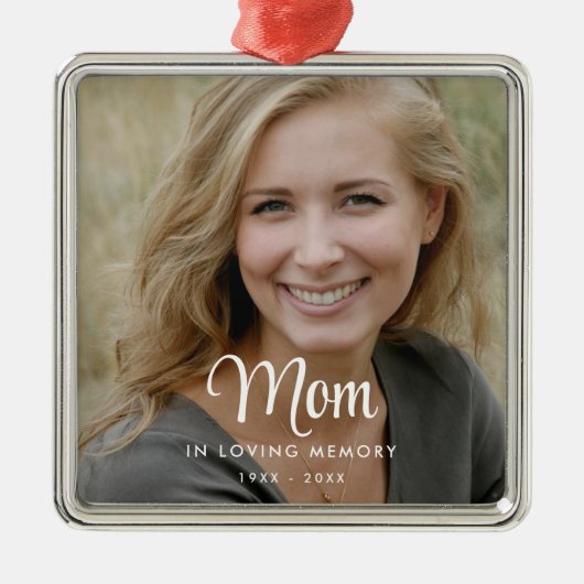 In Loving Memory Photo Memorial Metalen Ornament (Voorkant)