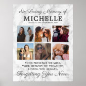 In Loving Memory Photo Memorial Poster (Voorkant)