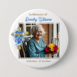 In Loving Memory | Photo Memorial Ronde Button 7,6 Cm