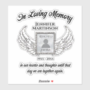 In Loving Memory Photo Memorial Sticker
