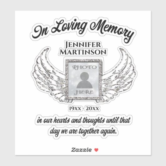 In Loving Memory Photo Memorial Sticker (Vel)