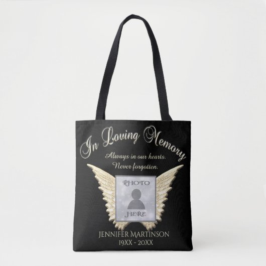 In Loving Memory Photo Memorial Tote Bag (Voorkant)