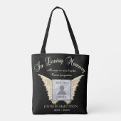 In Loving Memory Photo Memorial Tote Bag (Achterkant)