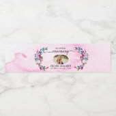 In Loving Memory Photo Memorial Waterfles Etiket (Enkel label)