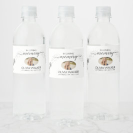 In Loving Memory Photo Memorial Waterfles Etiket