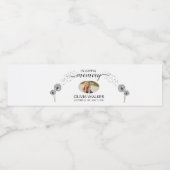 In Loving Memory Photo Memorial Waterfles Etiket (Enkel label)