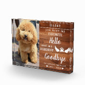 In Loving Memory Photo Paw Prints Pet Memorial Fotoblokken (Rechts)