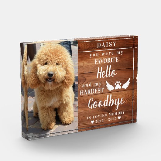 In Loving Memory Photo Paw Prints Pet Memorial Fotoblokken (Links)