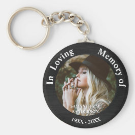 In Loving Memory Photo Remembrance Memorial Button Sleutelhanger