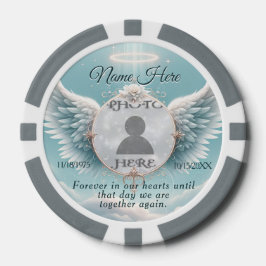 In Loving Memory Pocket Photo Remembrance Poker Chips