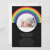 In Loving Memory Rainbow baby Funeral Modern Kaart (Voorkant)