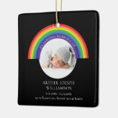 In Loving Memory Regenboog baby Herinnering Modern Keramisch Ornament (Links)