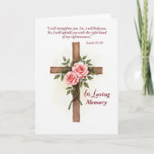 In Loving Memory Religious Sympathy Cross Kaart (Voorkant)