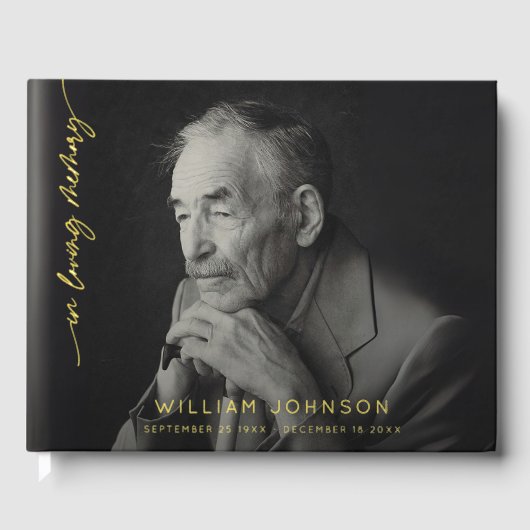 In Loving Memory Remembrance Photo Funeral  Gastenboek (Voorkant)