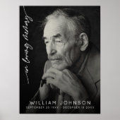 In Loving Memory Remembrance Photo Funeral  Poster (Voorkant)