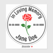 In Loving Memory Roos Custom Cut Vinyl Sticker (Vel)