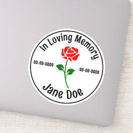In Loving Memory Roos Custom Cut Vinyl Sticker