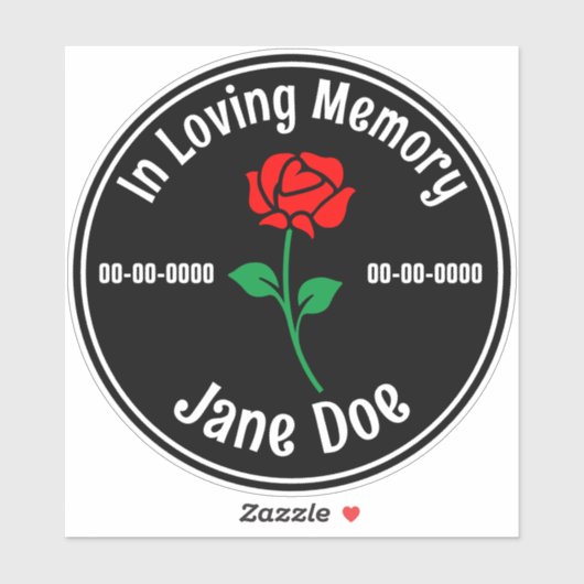 In Loving Memory Roos Dark Sticker (Vel)