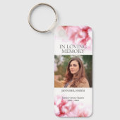 In Loving Memory Roze Anjers Foto Sleutelhanger (Voorkant)