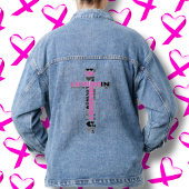 In Loving Memory Roze Cross Denim Jean Jacket