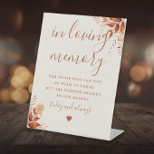 In Loving Memory rustieke bloemen Reclamebord Met Voetstuk