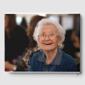 In Loving Memory rustige lavendel Memorial Foto Gastenboek (Achterkant)