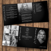In Loving Memory Script Foto Collage Begrafenis Drieluik Programma