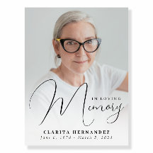 In Loving Memory Script Photo Funeral Welkom