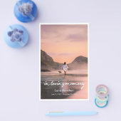 In Loving Memory Script programmabudget Flyer (Enkel)