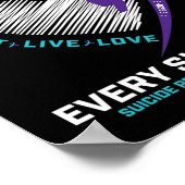 In Loving Memory Semi Colon Preventie van Zelfmoor Poster (Hoek)