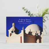In Loving Memory Service Invitation Church Sunrise Kaart (Staand voorkant)