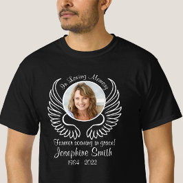 In Loving Memory Shirt met Wings Fotosjabloon