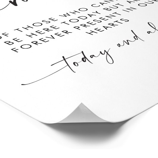 In Loving Memory Sign, ter nagedachtenis aan teken Poster (Hoek)