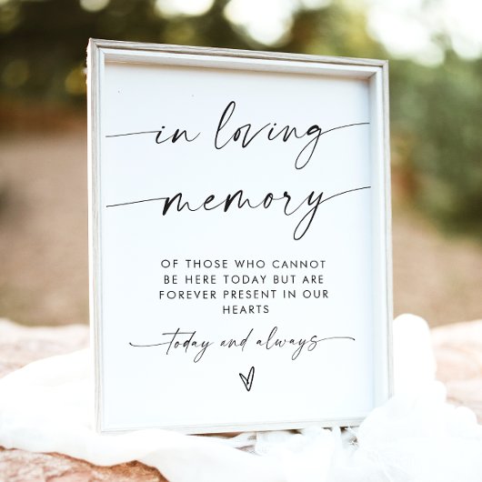 In Loving Memory Sign, ter nagedachtenis aan teken Poster