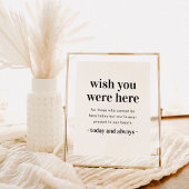 In Loving Memory Sign | Wou dat je hier was bruilo Poster