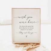 In Loving Memory Sign | Wou dat je hier was bruilo Poster