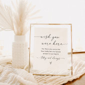 In Loving Memory Sign | Wou dat je hier was bruilo Poster