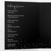 In Loving Memory Silver Lijst Zwart Drieluik Programma (Binnenzijde eerst)