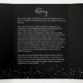 In Loving Memory Silver Lijst Zwart Drieluik Programma (Binnenkant midden)