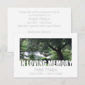 In Loving Memory Sjabloon 7 Celebration of Life Kaart (Voorkant / Achterkant)