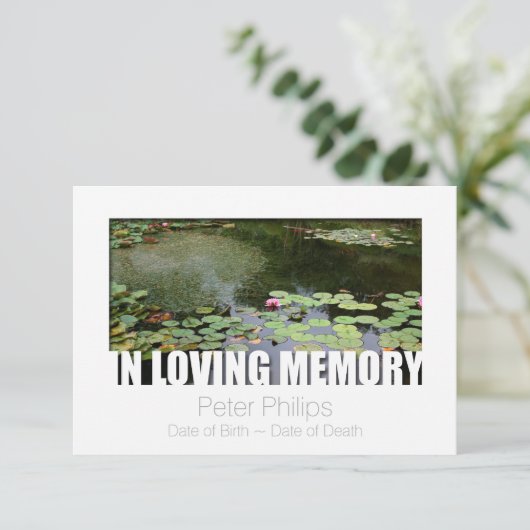 In Loving Memory Sjabloon 9 Celebration of Life Kaart (Staand voorkant)