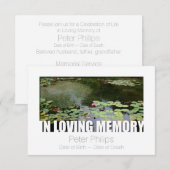 In Loving Memory Sjabloon 9 Celebration of Life Kaart (Voorkant / Achterkant)