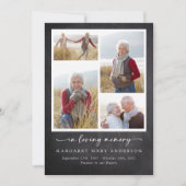 In Loving Memory Slate Foto's Begrafenissympathie Bedankkaart (Voorkant)