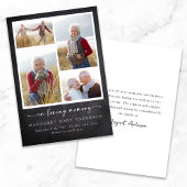 In Loving Memory Slate Foto's Begrafenissympathie Bedankkaart