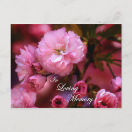 In Loving Memory Spring roze Cherry Blossom Briefkaart