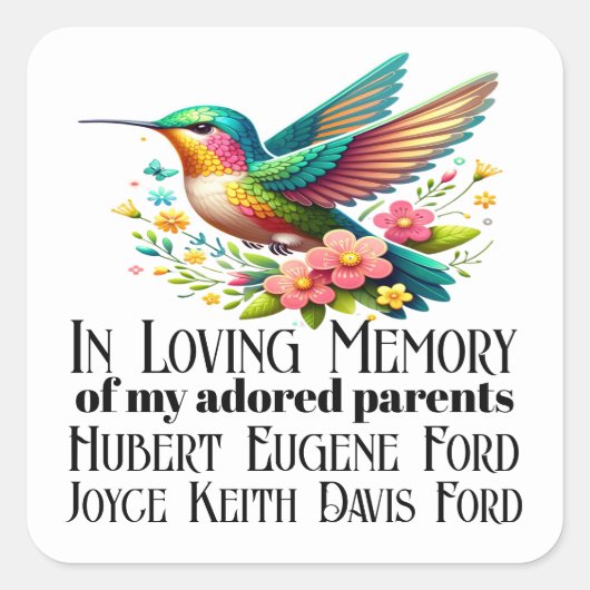 In Loving Memory Sticker (Voorkant)