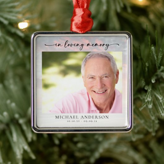 In Loving Memory Sunset Memorial Metalen Ornament (Boom)