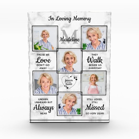 In Loving Memory Sympathie Keepsake Memorial Fotoblokken (Voorkant)