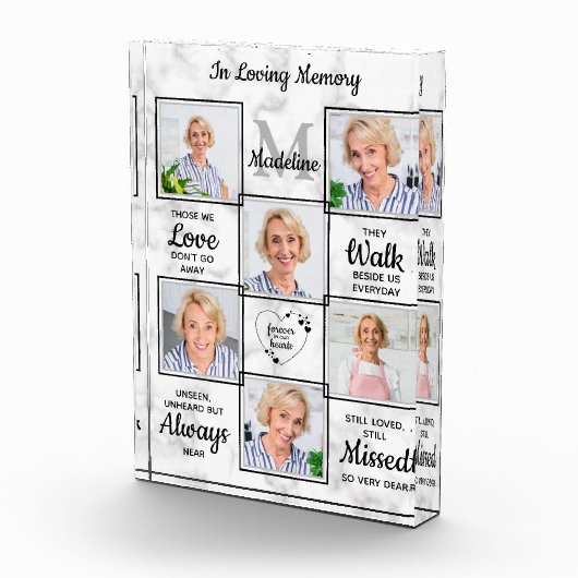 In Loving Memory Sympathie Keepsake Memorial Fotoblokken (Rechts)