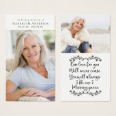 In Loving Memory Sympathie Quote Memorial Kaart (Voorkant /achterkant)